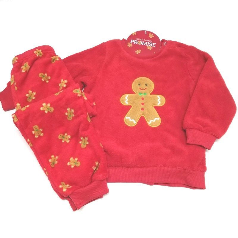 Pijama para niña rojo 100% poliéster Promise