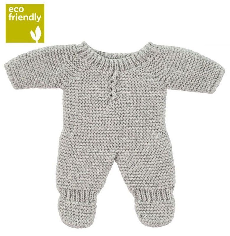 Pijama punto 21 cm gris