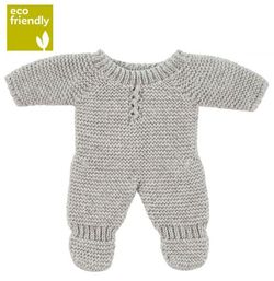 Pijama punto 21 cm gris