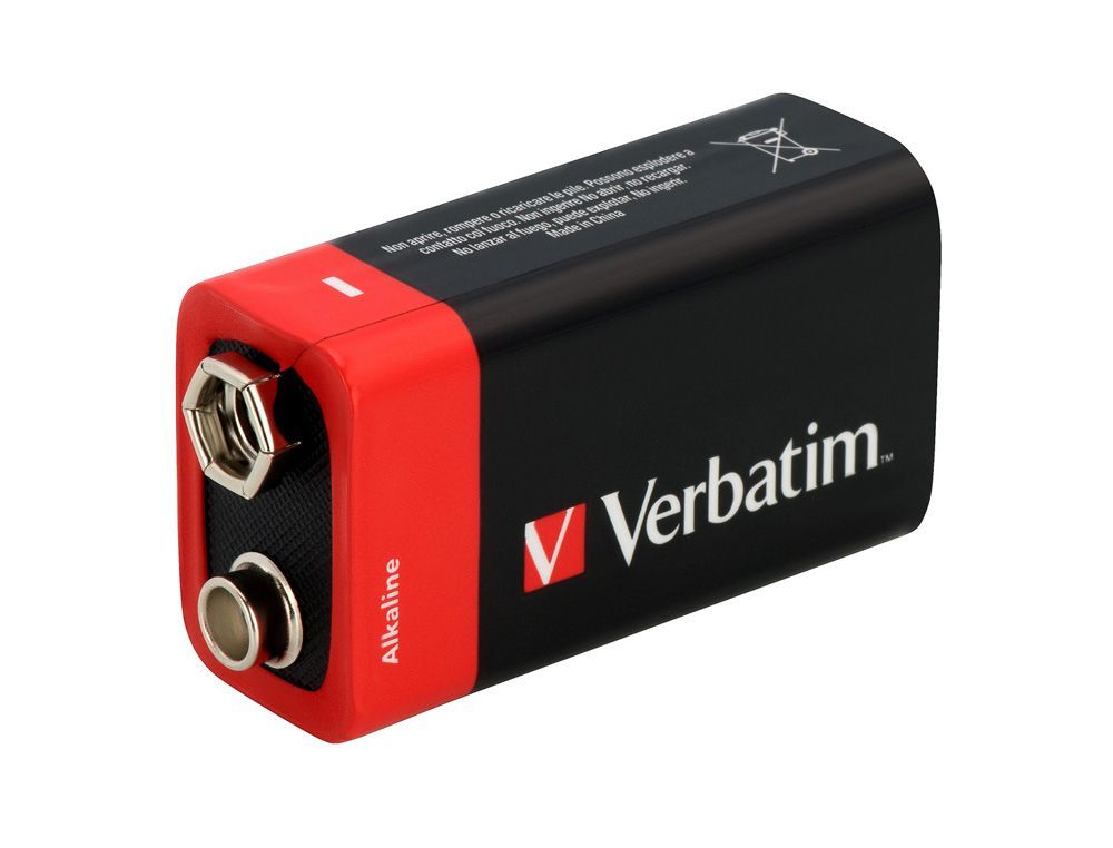 Pila alcalina verbatim 9v blister de 1 unidad