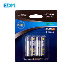 Pila alkalina lr-3 aaa edm (blister 4 unid.)