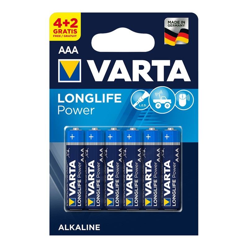 Pila alkalina lr-3 varta (blister 6 pilas 4+2)