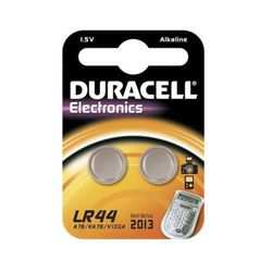 Pila botón alcalina DURACELL. Pila Alc.Boton Lr44 Dr Bl.2 Un. Duracell
