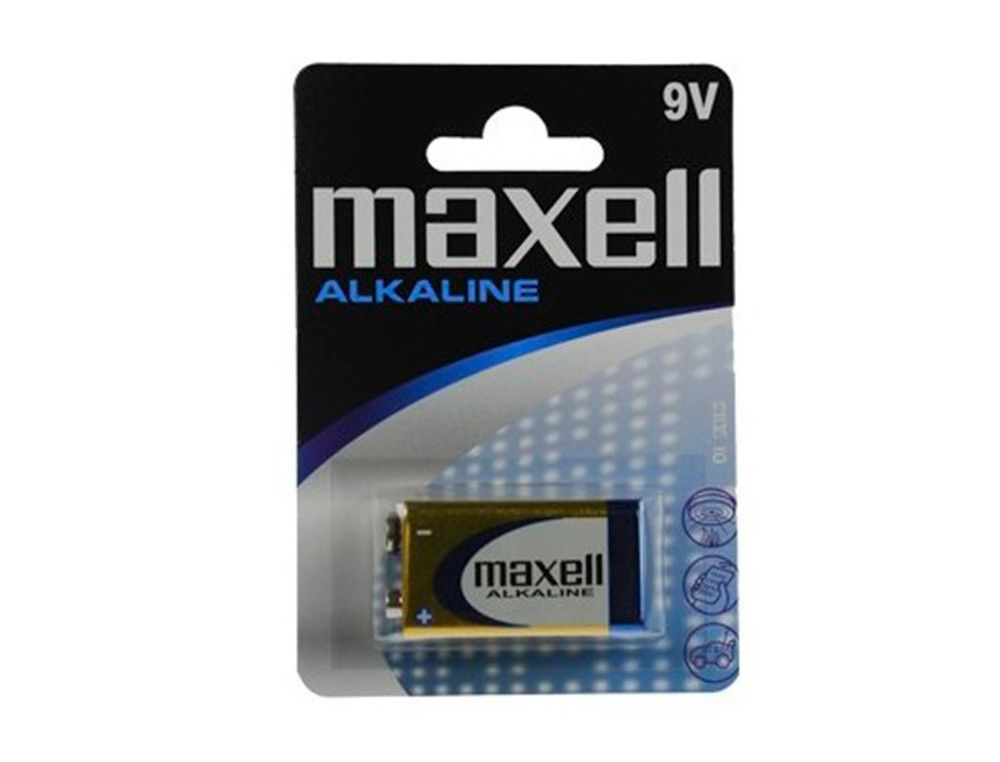 Pila maxell alcalina 9V LR09 blister de 1 unidad