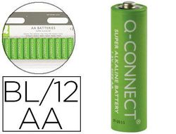 Pila Q-Connect Alcalina AA -Blister con 12 Pilas