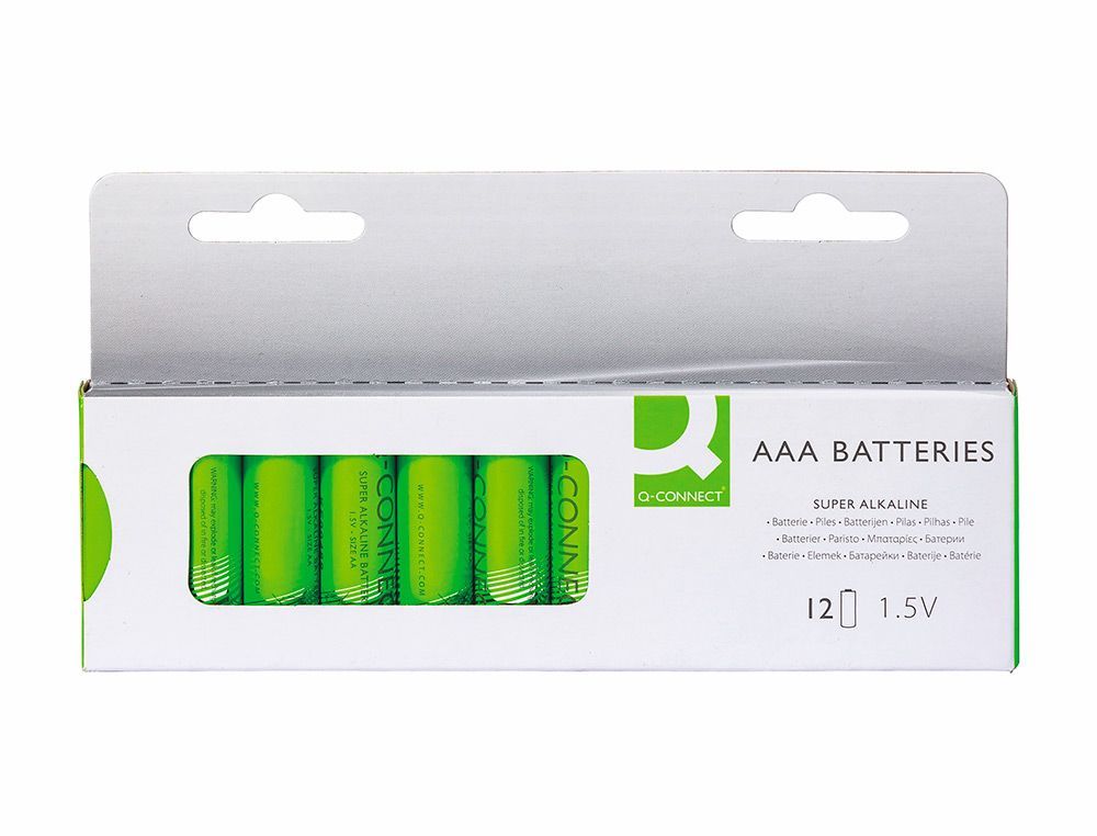 Pila q-connect alcalina aaa blister con 12 unidades