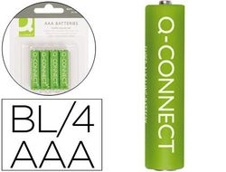 Pila Q-Connect Alcalina AAA -Blister con 4 Pilas