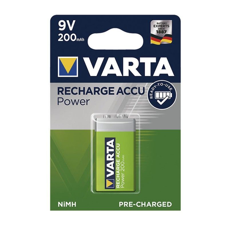 Pila recargable VARTA. Bl.1 Pila Rec. 9V. 200 Mah Ready To Use