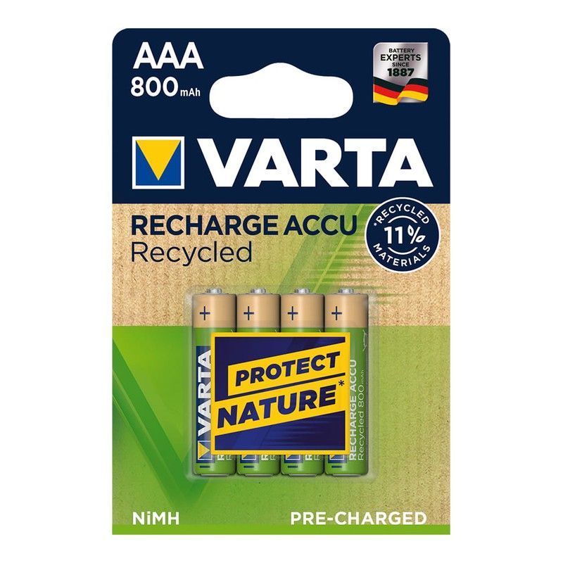 Pila varta recargable accu aaa lr03 800mah pack 4uni