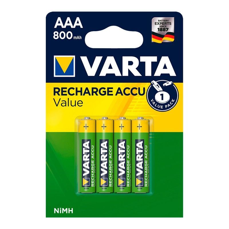 Pila varta recargable accu aaa lr03 800mah pack 4uni