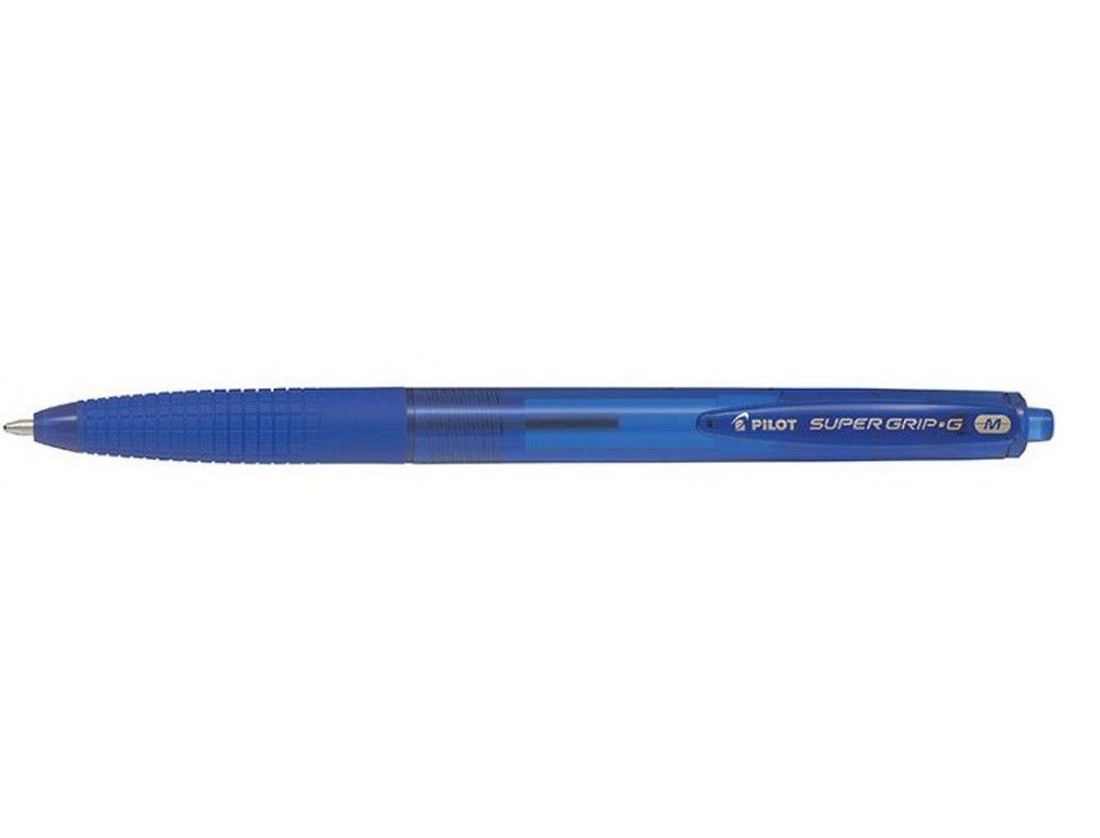 PILOT Bolígrafo retráctil SuperG azul. Diámetro de bola 1mm. BPGG-8R-M-L