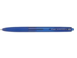 PILOT Bolígrafo retráctil SuperG azul. Diámetro de bola 1mm. BPGG-8R-M-L
