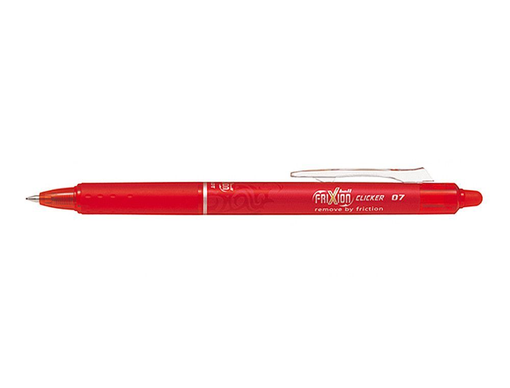 PILOT Bolígrafo tinta borrable Frixion Clicker rojo trazo 0,4 mm BLRT-FR7-R