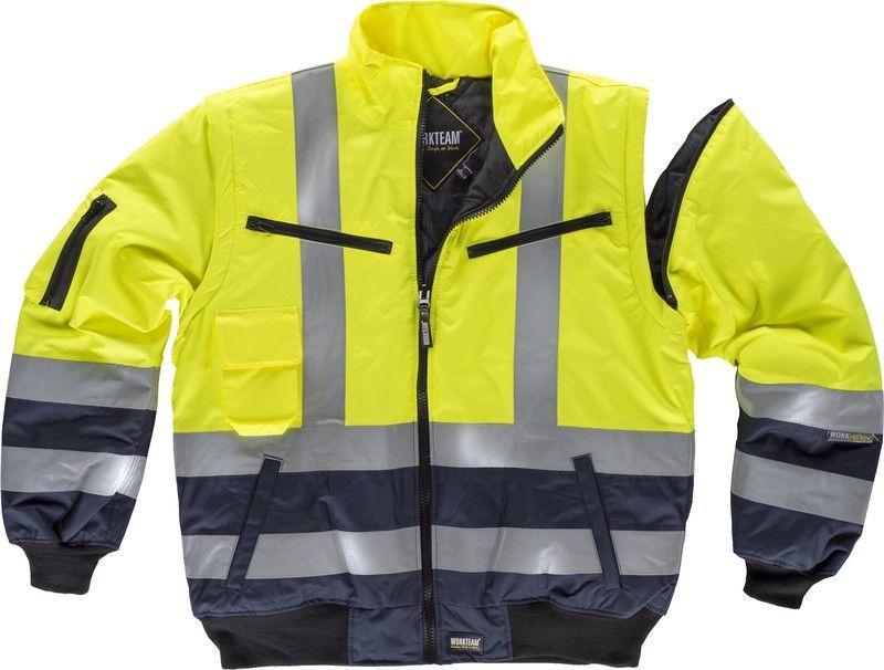 Piloto combinada alta visibilidad Amarillo / Marino