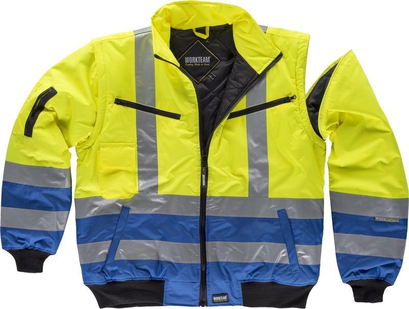 Piloto combinada alta visibilidad Azulina / Amarillo