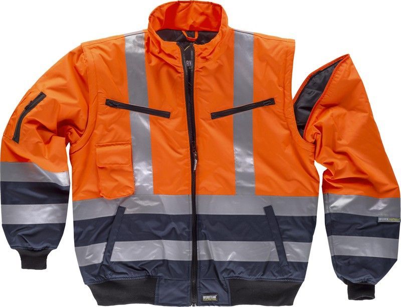 Piloto combinada alta visibilidad Naranja / Marino