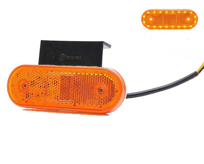 Piloto Gálibo Ámbar Con Intermitencia, Catadióptrico Y Soporte Angular