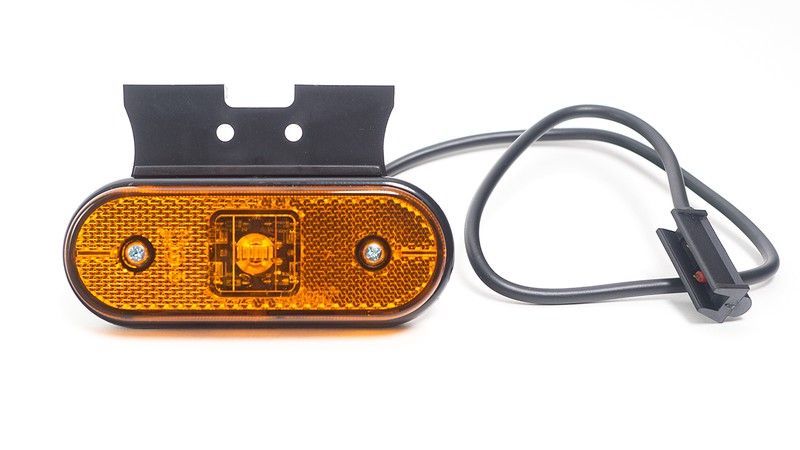 Piloto lateral posición Led y catadioptrico ambar soporte 90º