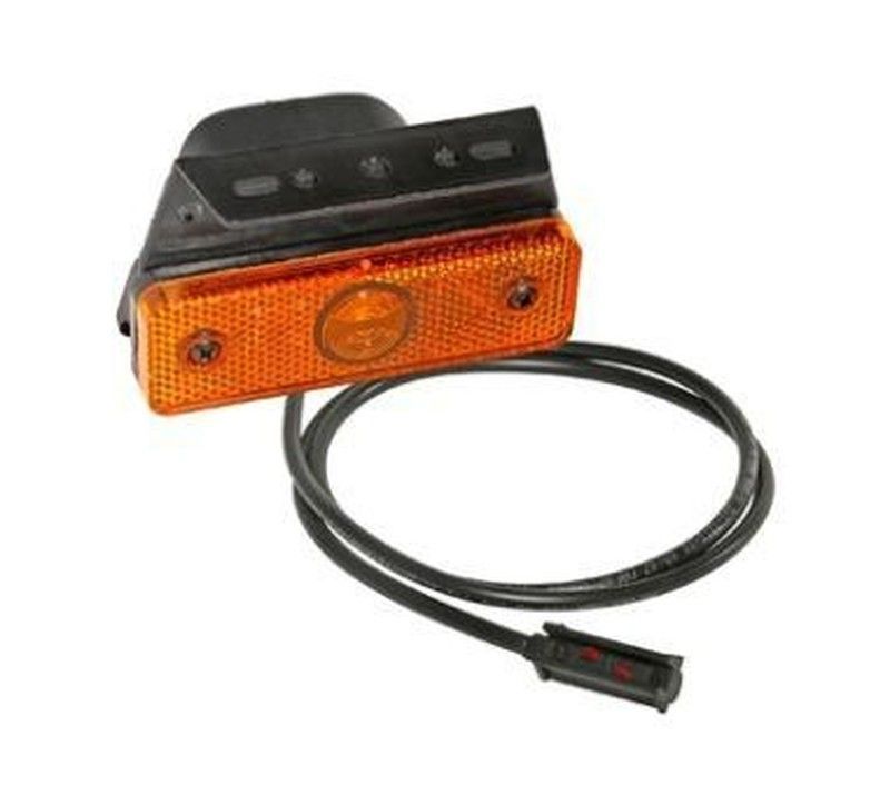 Piloto lateral posicion Led y catadioptrico ambar soporte 90º Flatpoint Aspock