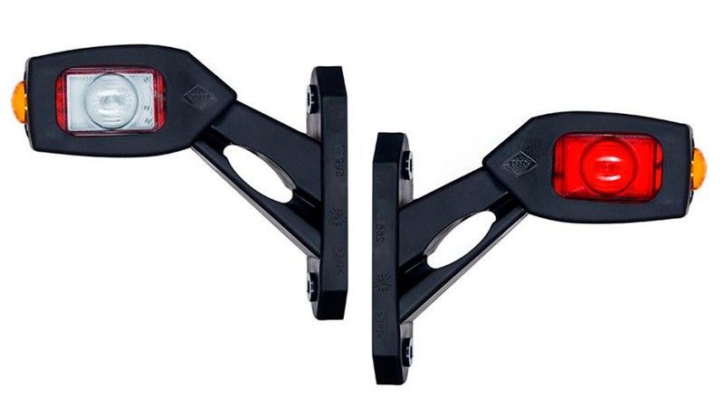 Piloto lateral trasero Led brazo inclinado corto 135 vertical