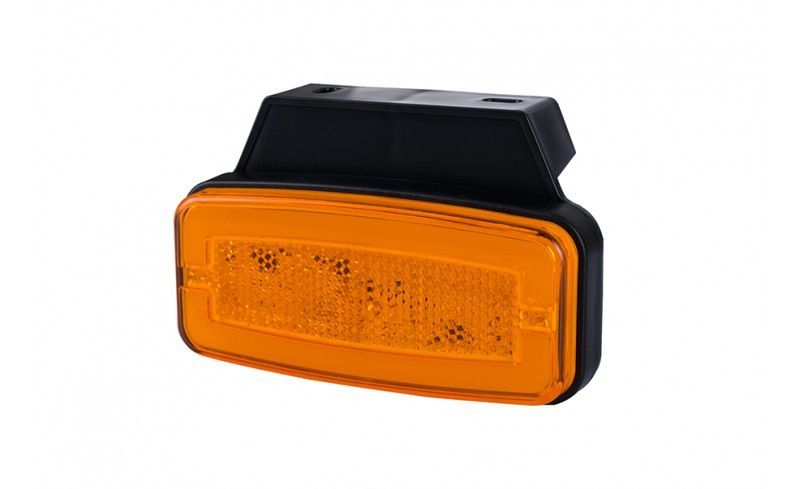 Piloto Led 12/24V ámbar efecto neón con réflex. Posición lateral con soporte (Lado derecho o izquierdo)