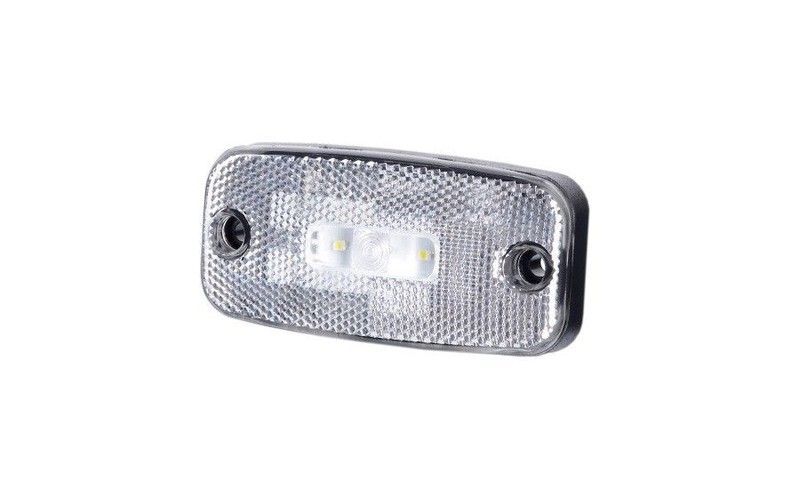 Piloto posición delantero blanco LED 12/24V con réflex