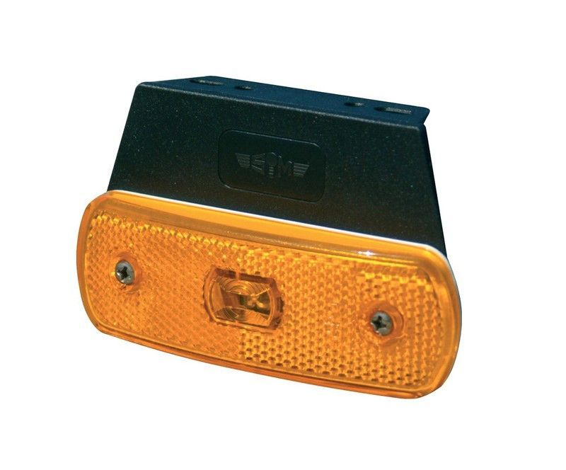 Piloto Posición Led Ámbar 12/24v Con Soporte, Cable De 0,5m Y Conector Click-In.