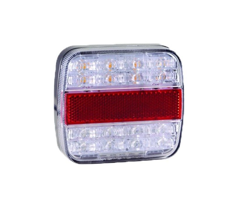 Piloto trasero LED con posición, freno, dirección y luz de matrícula 12/24v blanco/rojo 44-1816