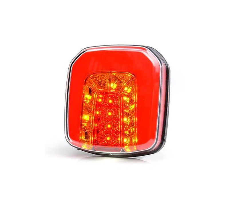 Piloto trasero LED multifunción con posición, freno, dirección y luz de matrícula 99-1088 - Was