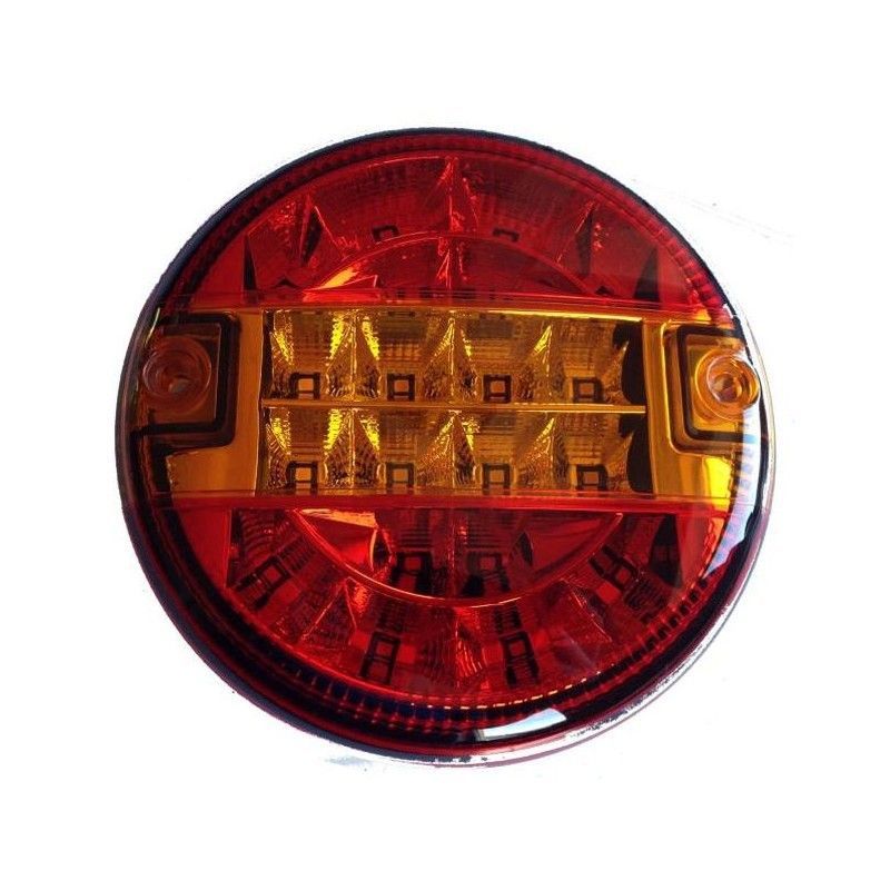 Piloto trasero LED redondo con posición, freno y dirección 44-0909