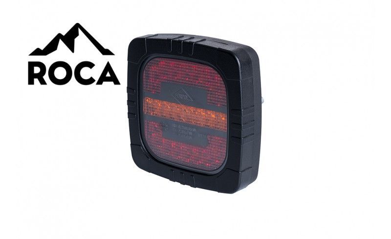 Piloto trasero  multifunción (3 funciones) LED 12/24V Lado derecho o izquierdo. Luz posición, freno e intermitente ROCA