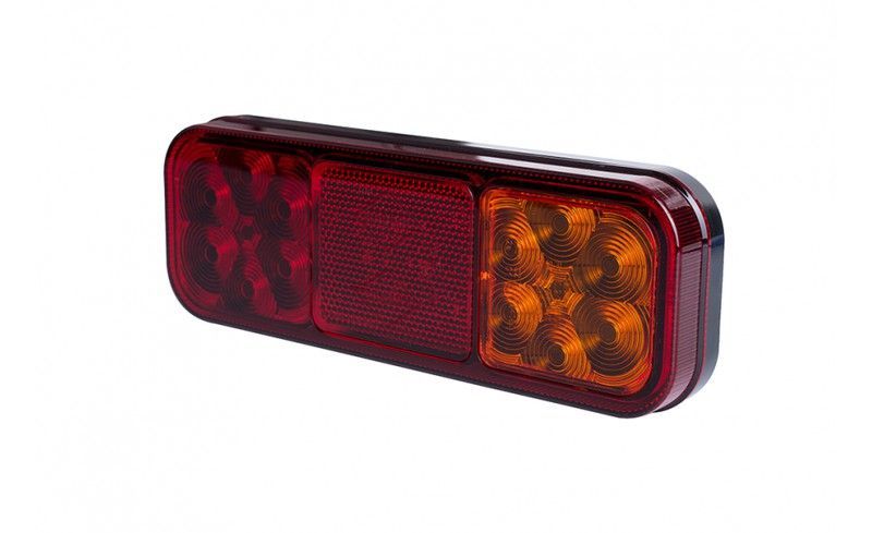 Piloto trasero  multifunción (4 funciones) LED 12/24V Lado derecho o izquierdo. Luz posición, freno intermitente y réflex.