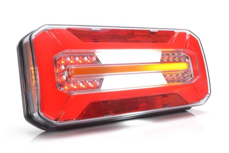 Piloto trasero redondo izquierdo LED multifunción con intermitente dinámico 99-1303I - Was