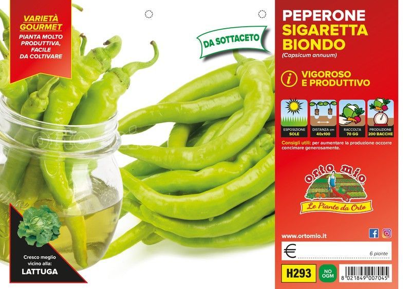 Pimiento Rubio Siaretta Da Sottoaceto 6 Plantas en Pack