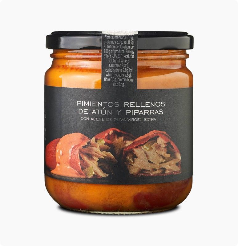 Pimientos rellenos de atún y piparras la chinata 300 grs