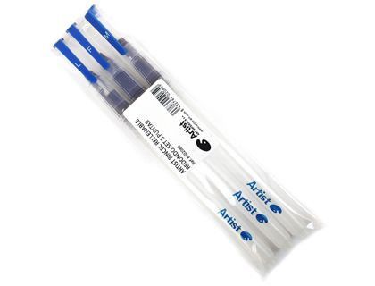 Pincel artist rellenable redondo blister 3 unidades puntas surtidas