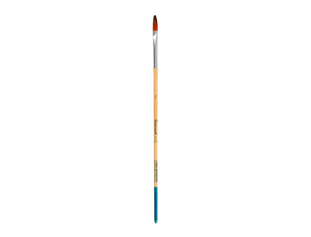 Pincel para pintura acrilica y acuarela liderpapel n 0 punta filbert / lengua gato de pelo sintetico certificado