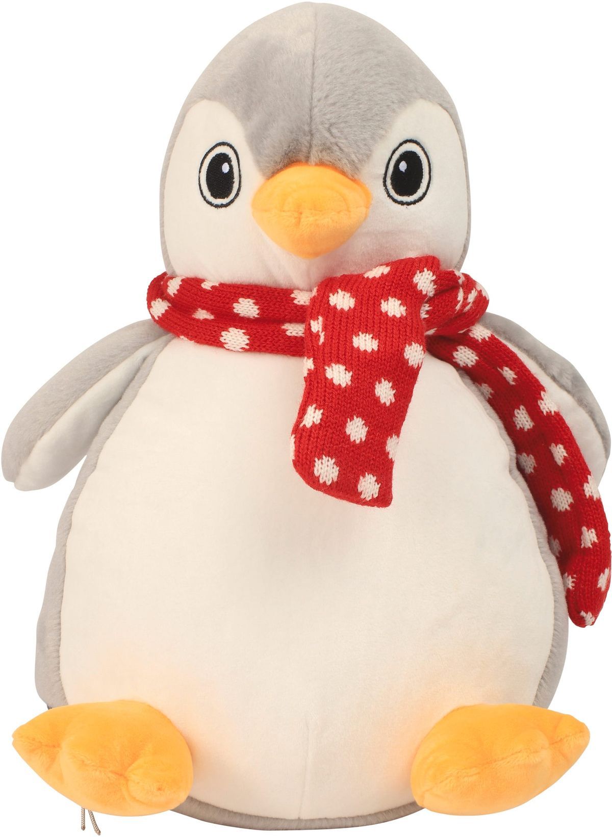 Pingüino de peluche con cremallera