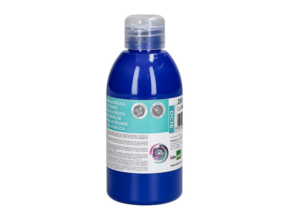 Pintura acrilica liderpapel bote de 250 ml azul ultramar