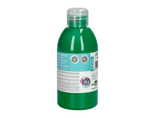 Pintura acrilica liderpapel bote de 250 ml verde oscuro