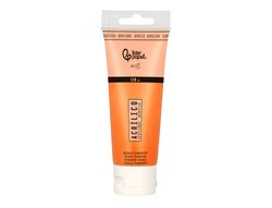 Pintura acrilica liderpapel tubo de plastico de 120 ml color naranja permanente