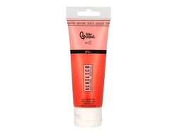 Pintura acrilica liderpapel tubo de plastico de 120 ml color rojo bermellon