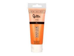 Pintura acrilica liderpapel tubo de plastico de 60 ml color naranja permanente