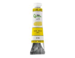 Pintura al oleo liderpapel tubo de aluminio de 20 ml color amarillo limon