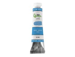 Pintura al oleo liderpapel tubo de aluminio de 20 ml color azul cian