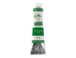 Pintura al oleo liderpapel tubo de aluminio de 20 ml color verde permanente