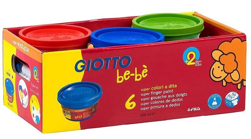 Pintura de dedos GIOTTO Be-bé 6 uds. x 100 ml