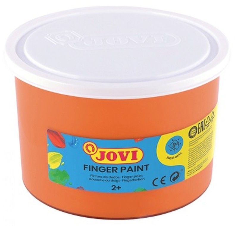 Pintura dedos JOVI 500 ml. Naranja
