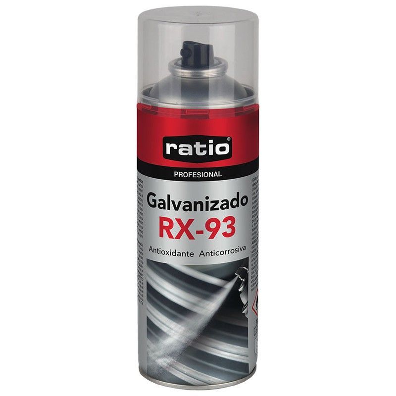 Pintura galvanizada profesional spray RATIO RX-93 Spray Galv.Plata Profesional Rx-93 400Ml