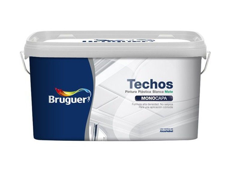 Pintura plastica especial techos color blanco mate de bruguer 2.5 kgs